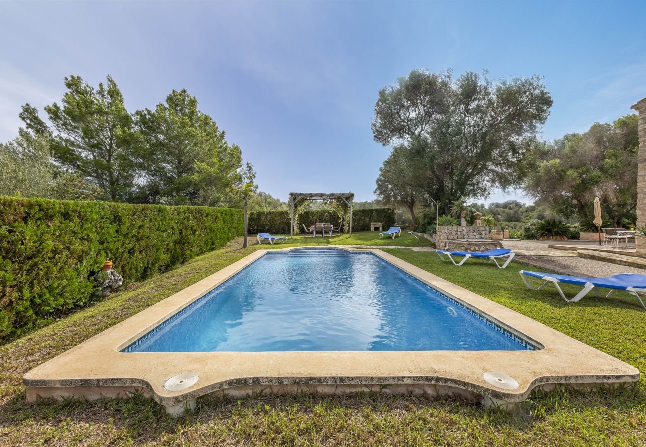 Villa em Llubi - Finca with pool and garden views